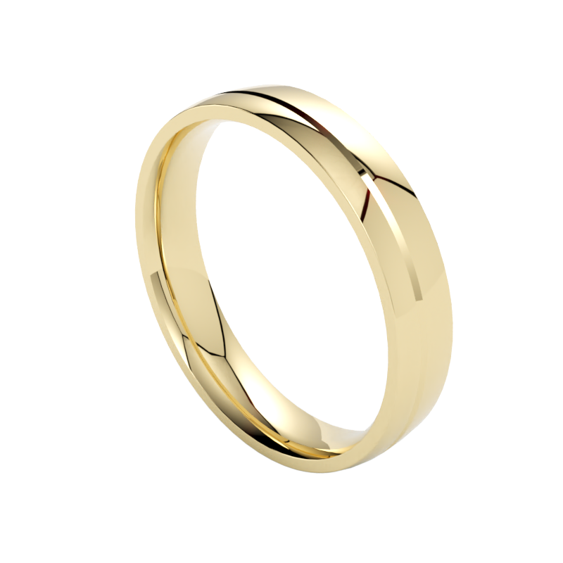 obrączka ślubna złoto żółte 585 klasyczne